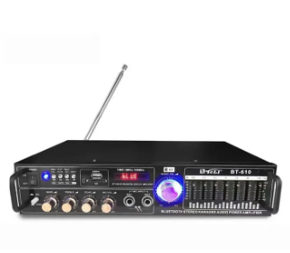 Amplificator de karaoke digital portabil cu Bluetooth egalizator USB Si intrare auxiliara